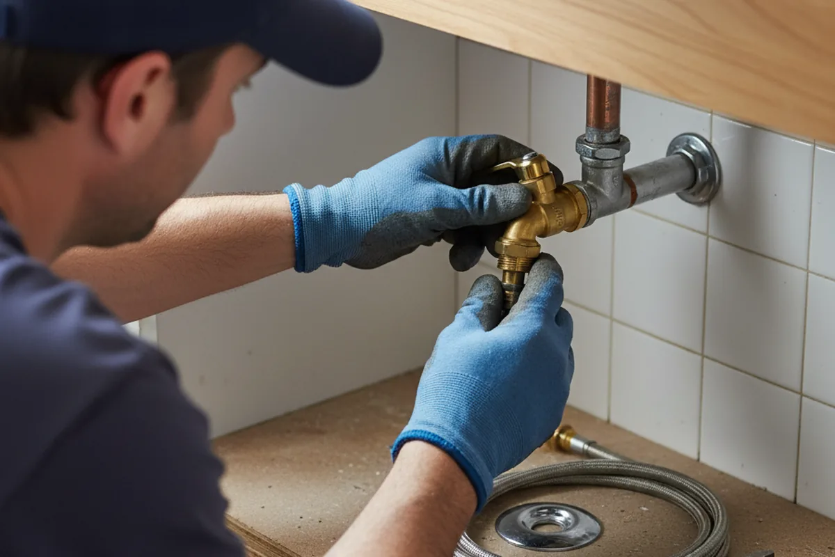 Shutoff valve and fitting work during Emergency Plumbing in Seminole